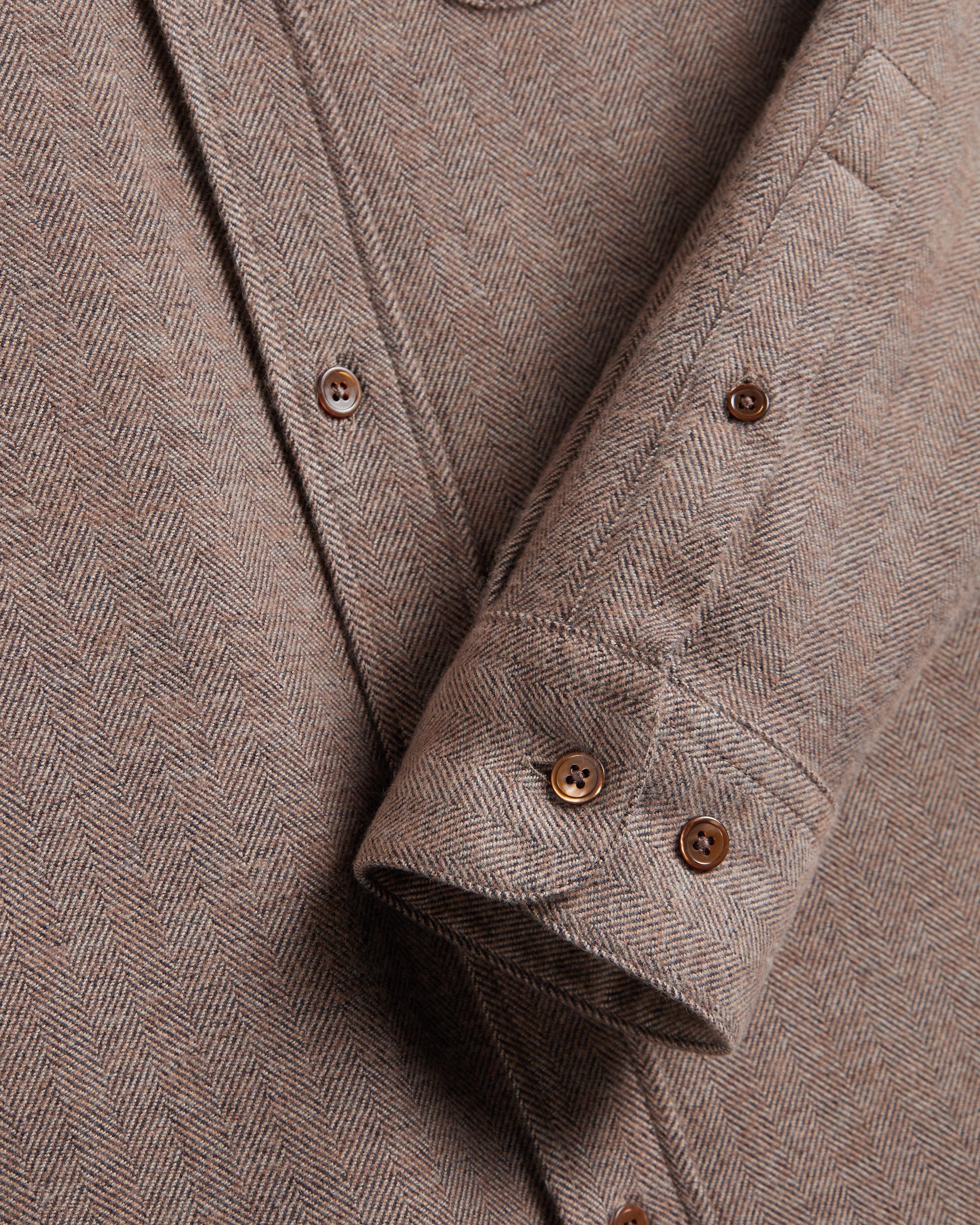 Portuguese Flannel Espiga Brown Herren Hemd Baumwolle beige